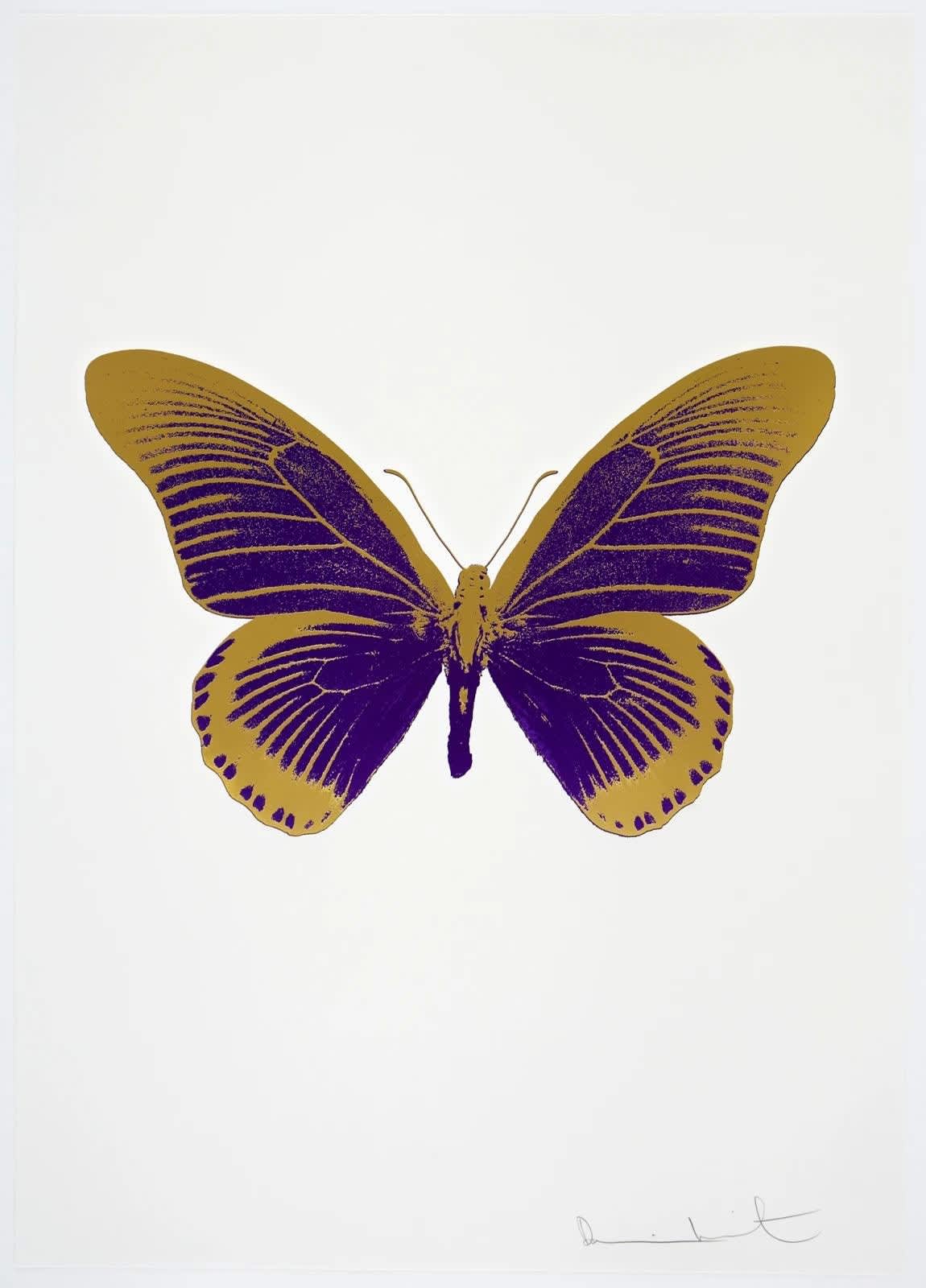 Damien Hirst The Souls IV - Imperial Purple / Oriental Gold 2 Colour Foil Block on Arches 88 paper