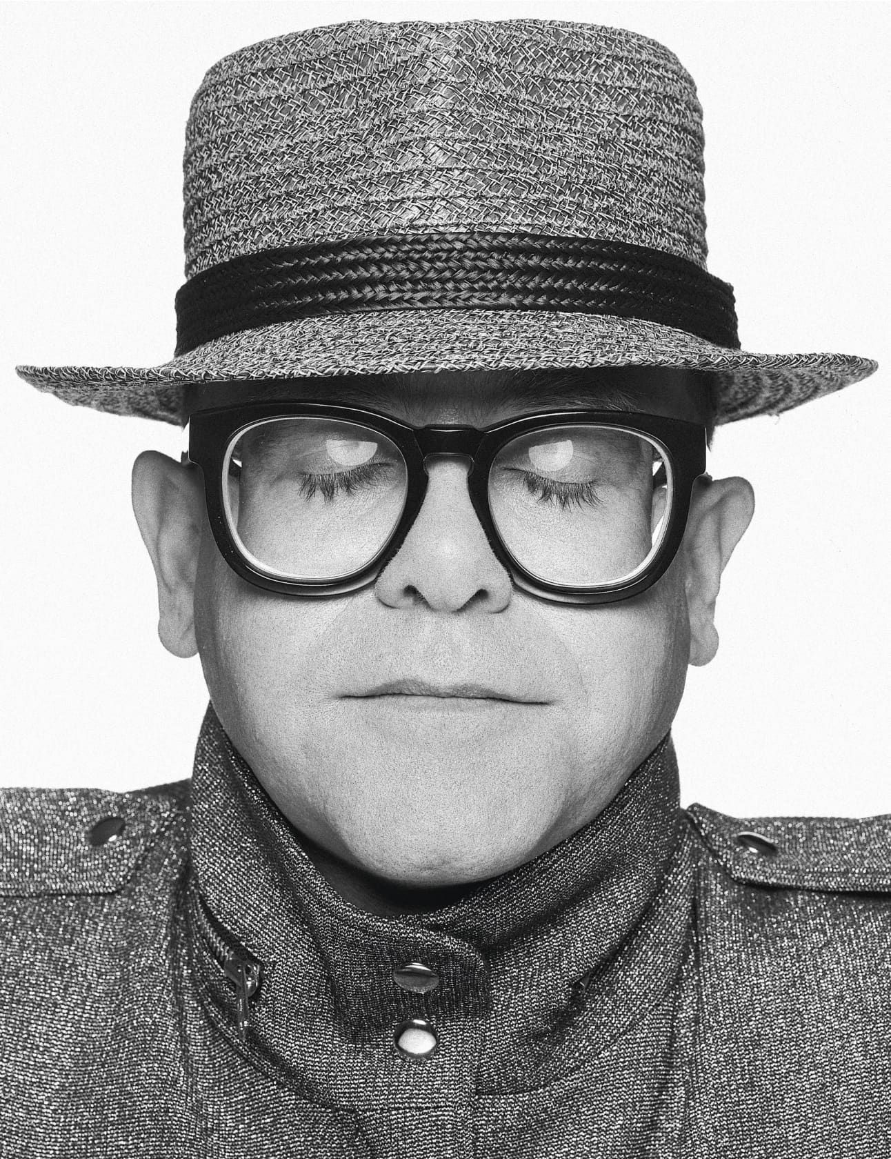 Terry O'Neill Elton John with his eyes closed Lifetime Gelatin Silver Print *available in other mediums & editions