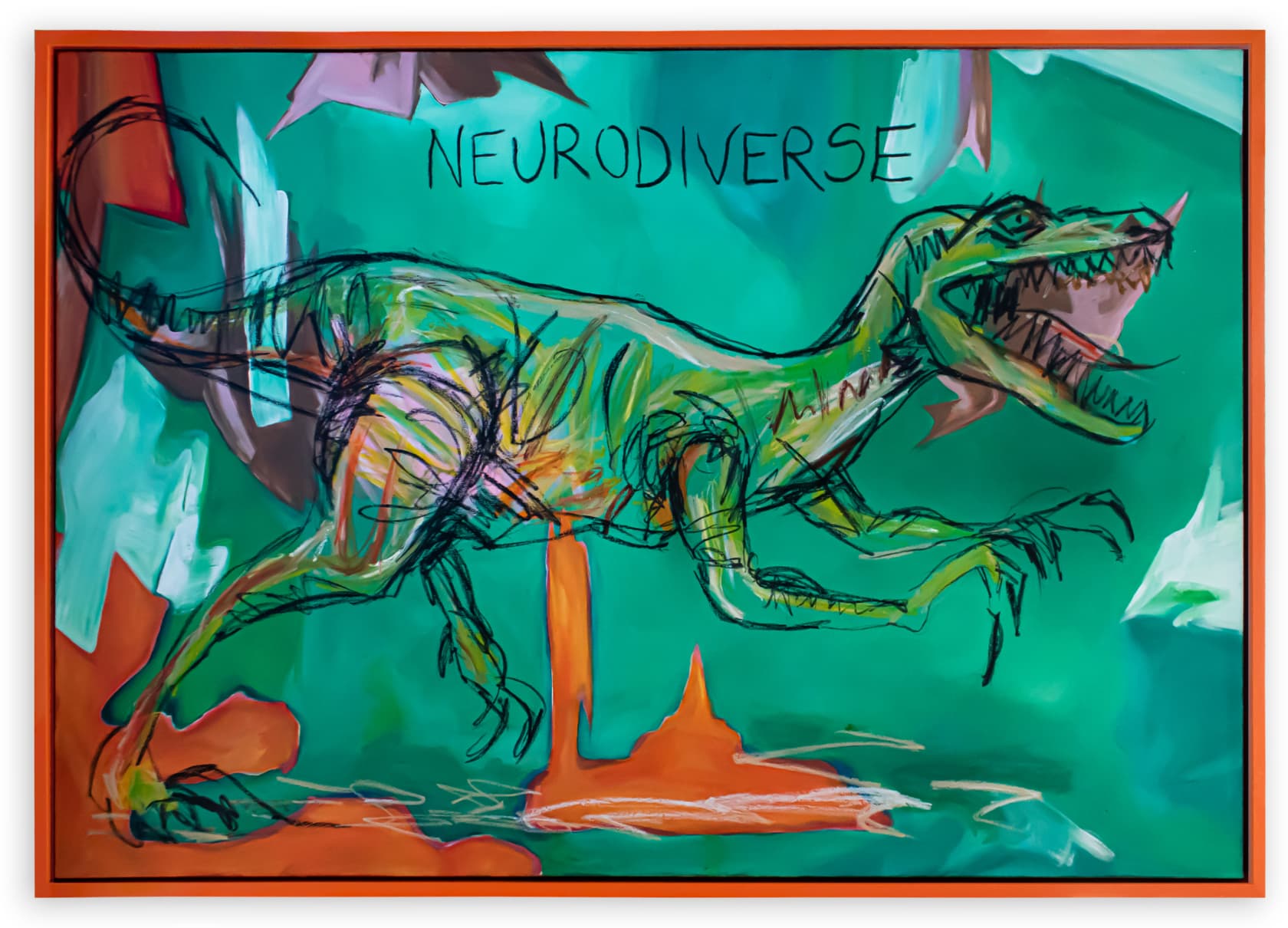 the connor brothers Neurodiverse Acrylic and oil stick on canvas