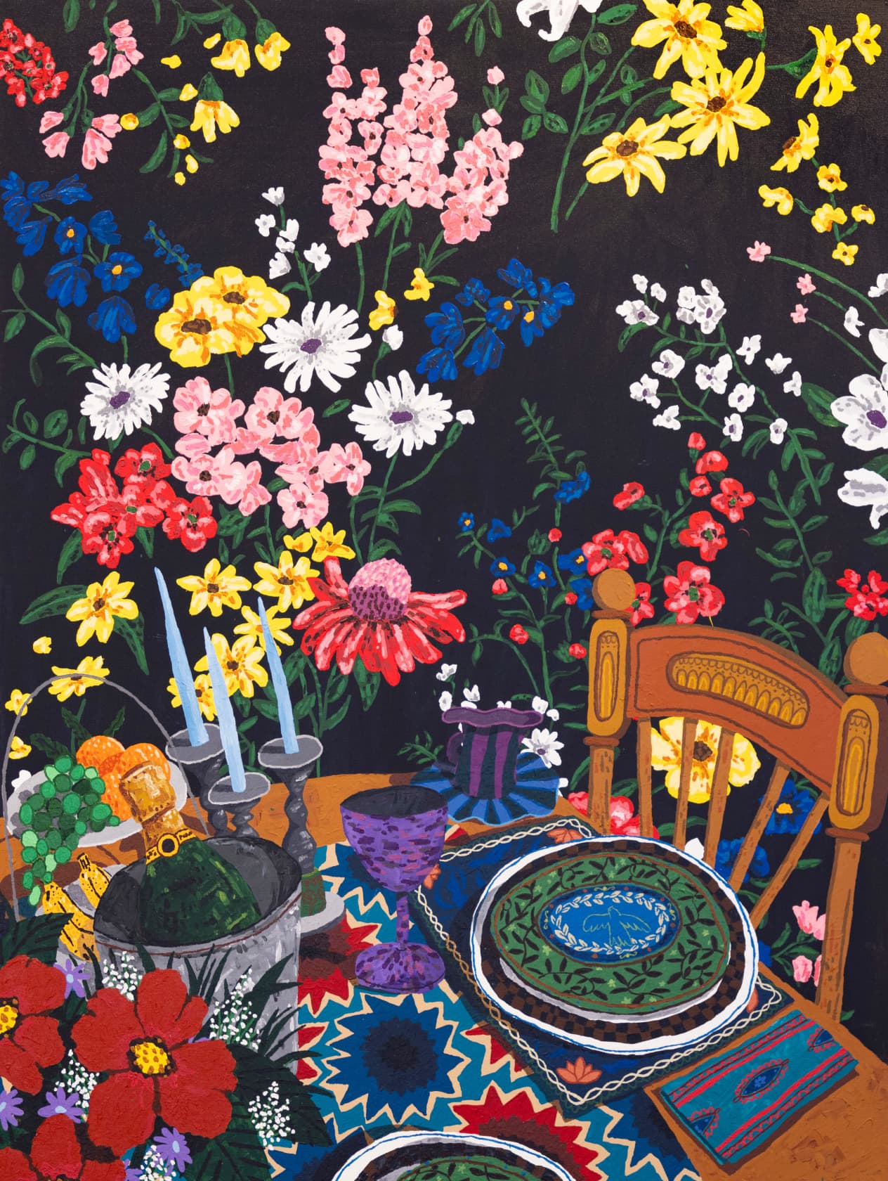 Cooper Classy Dinner Acrylic on Linen Canvas