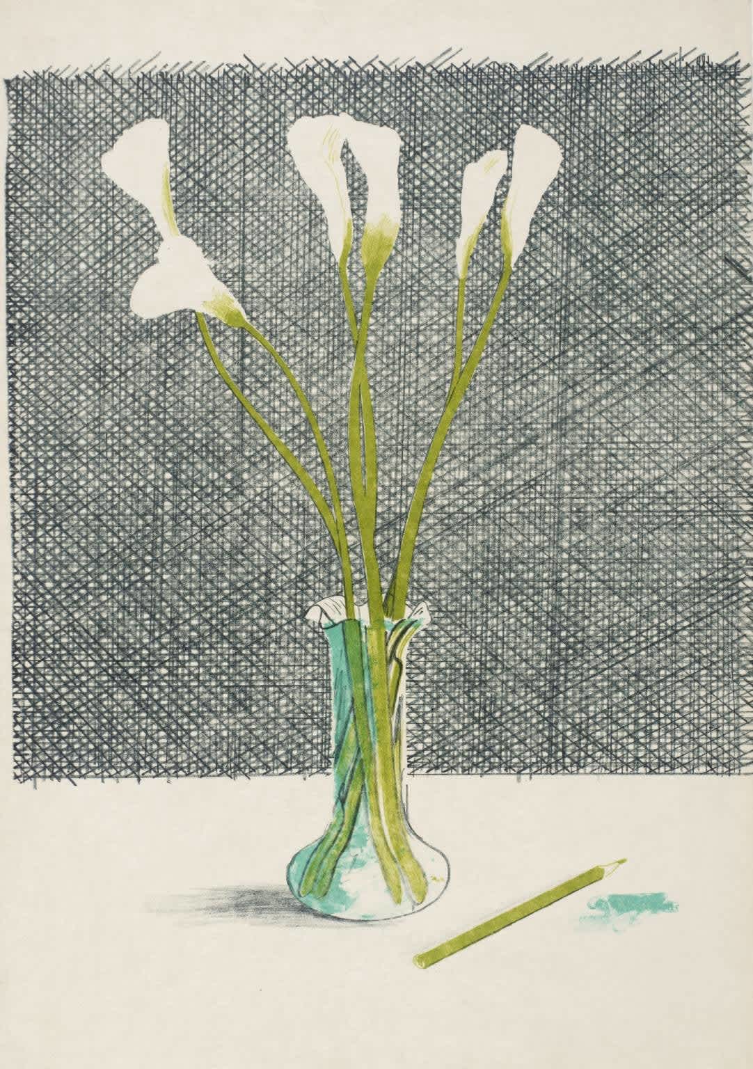 David Hockney, Lillies, from Europäische Graphik No VII, 1971