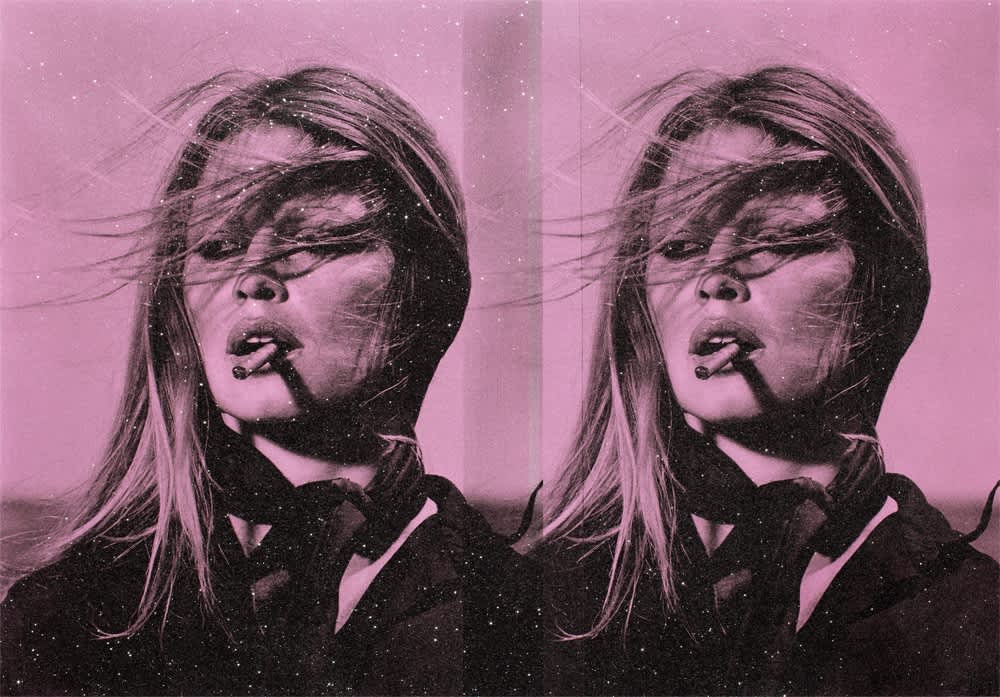 Russell Young, Bardot Diptych (Riviera Rose), 2023