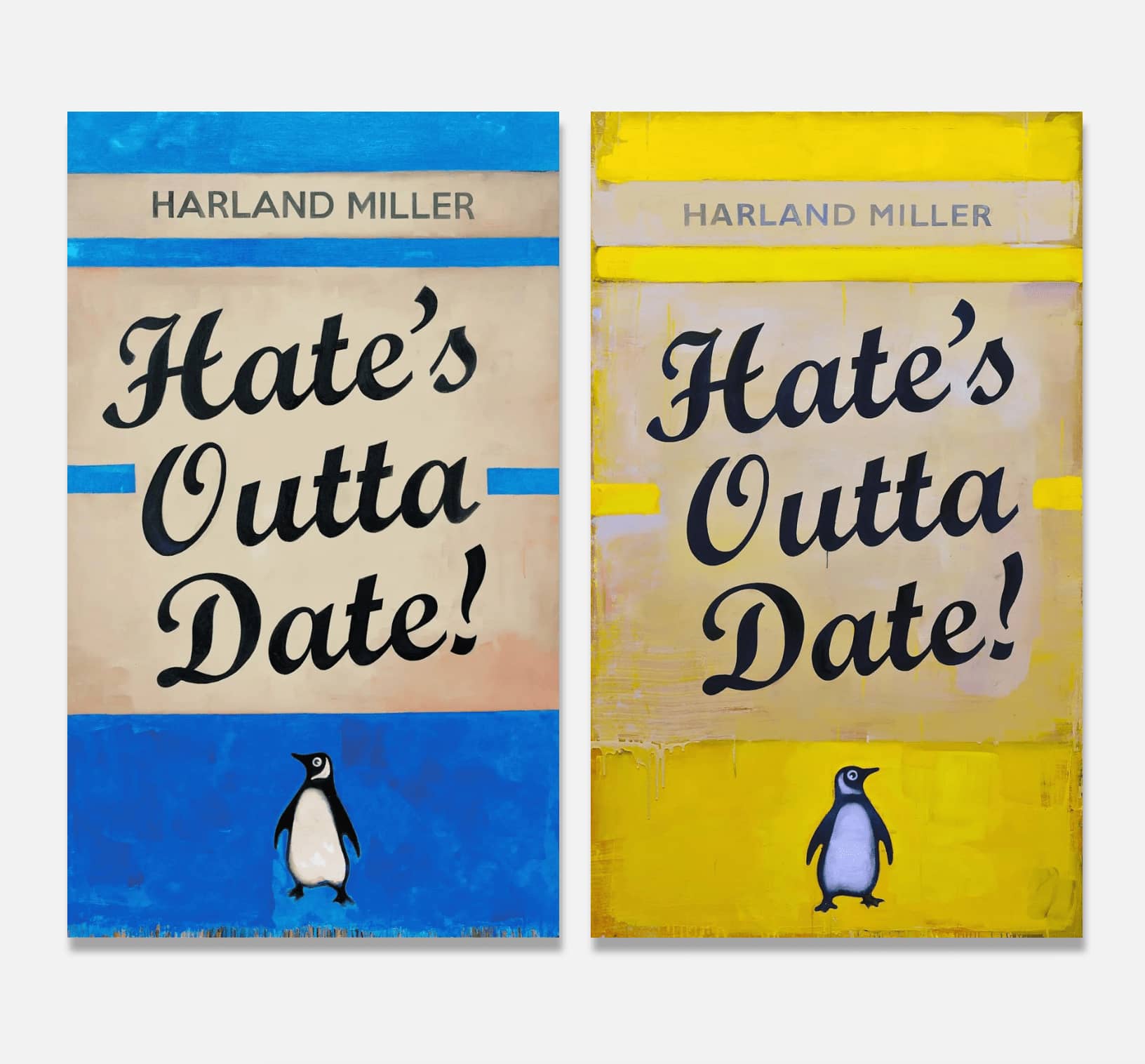 Harland Miller, Hate’s Outta Date (Set of 2 – Blue & Yellow), 2022
