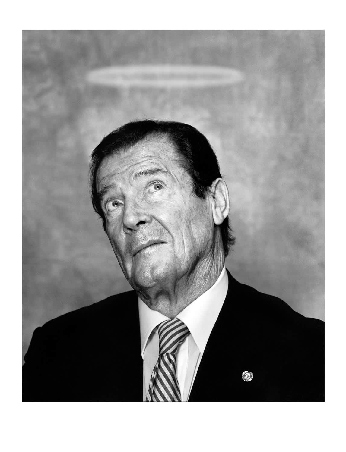 Andy Gotts Roger Moore Co-signed C-Type Photographic Print