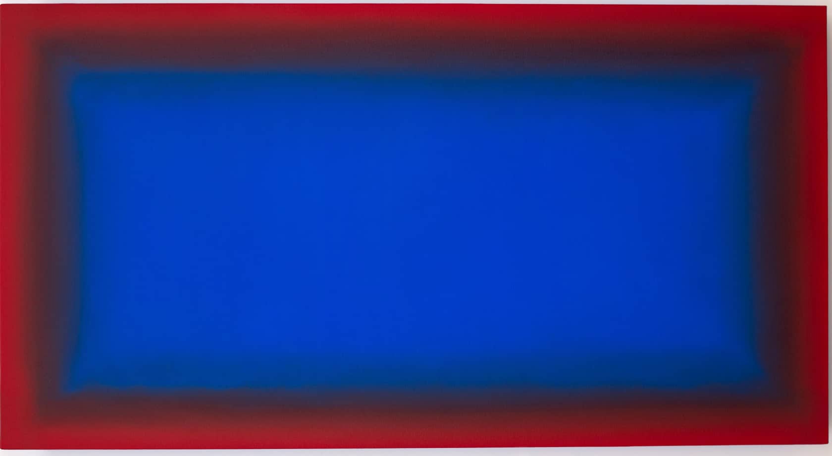 Ruth Pastine Blue (Red), Core Series Oil on canvas on bevelled panel