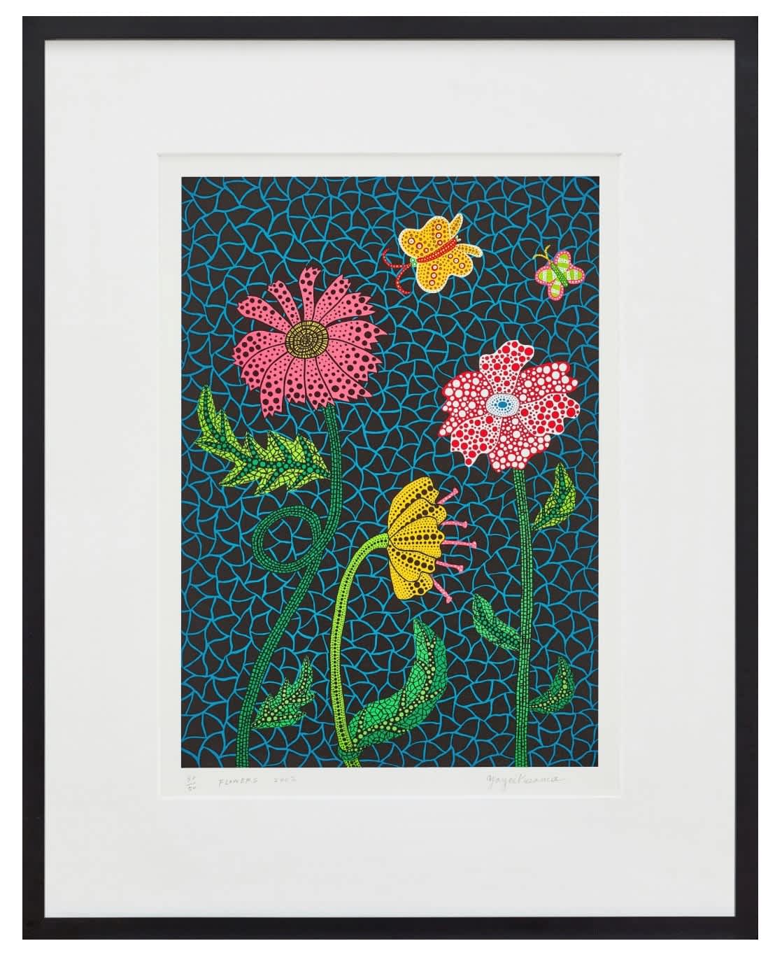 Yayoi Kusama Flowers Screenprint