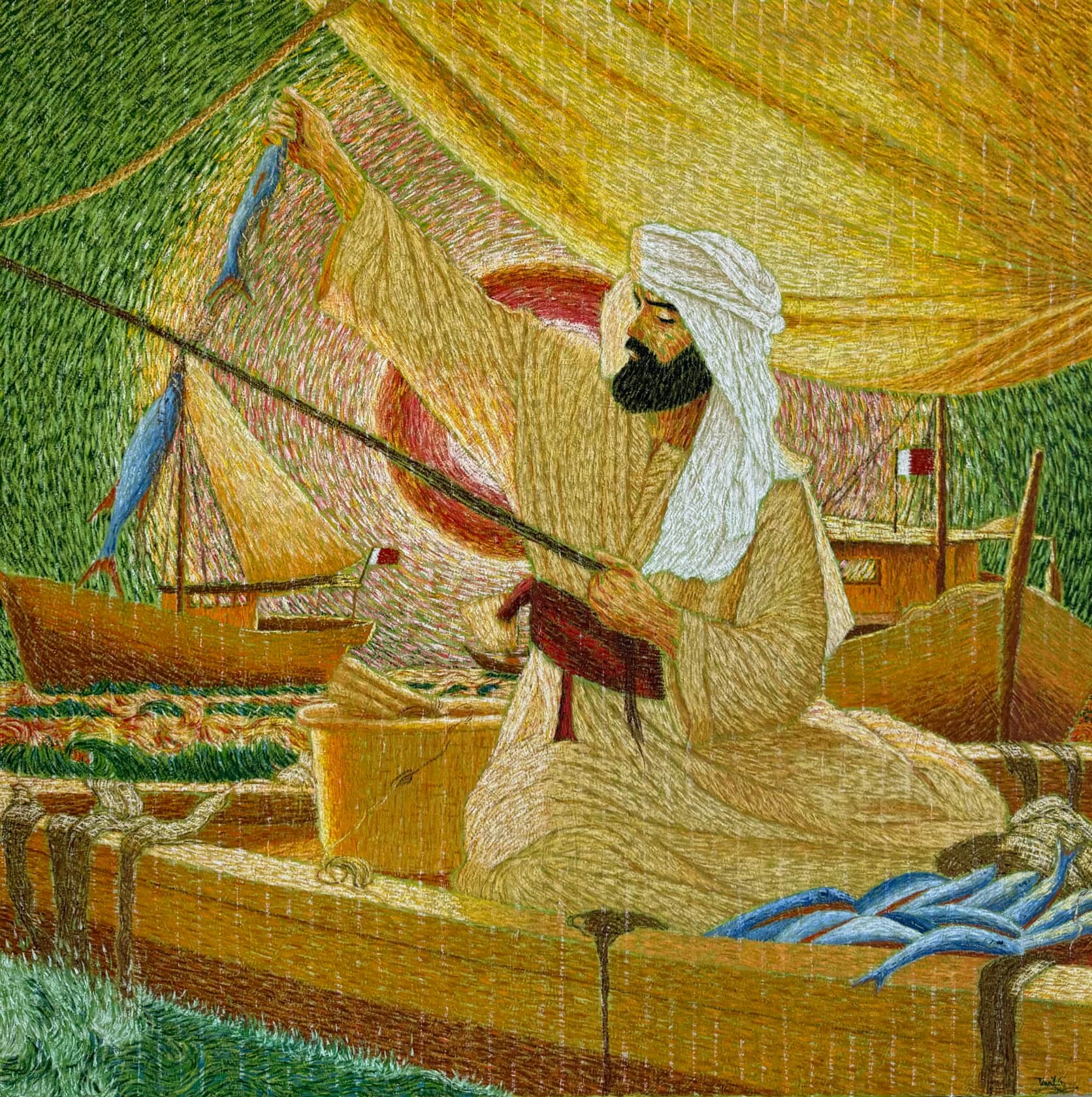 Touils, Fishing During The Sunrise, 2025