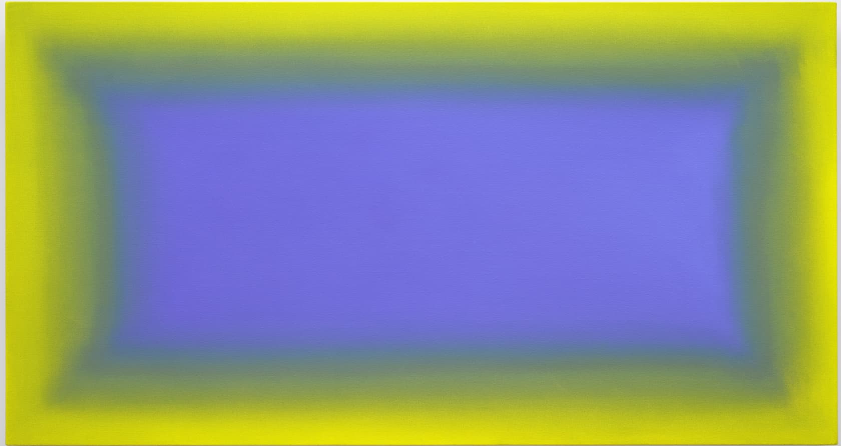 Ruth Pastine Violet (Yellow), Core Series Oil on canvas on bevelled panel