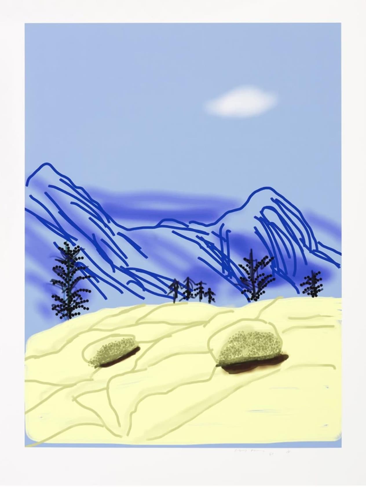 David Hockney, Yosemite No. 24, from "The Yosemite Suite", 2019