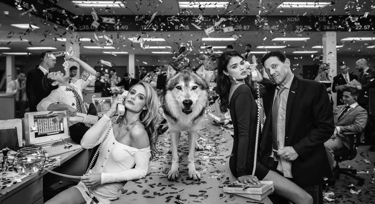 David Yarrow The Wolves of Wall Street II Archival Pigment Print