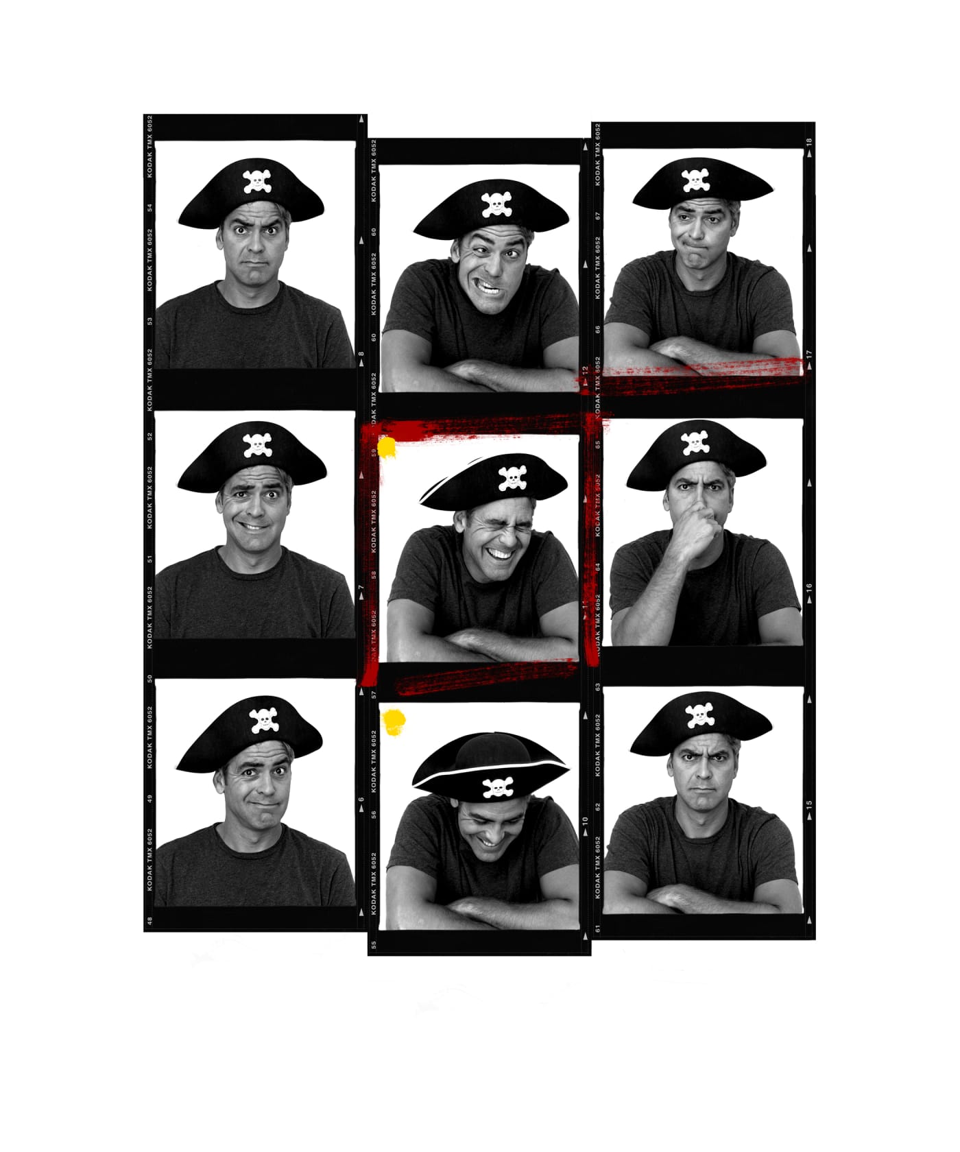 Andy Gotts George Clooney Contact Sheet Fine Art Giclée Archival Print