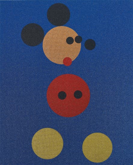 Damien Hirst Mickey (Blue Glitter) Screenprint in colours with glitter on wove paper