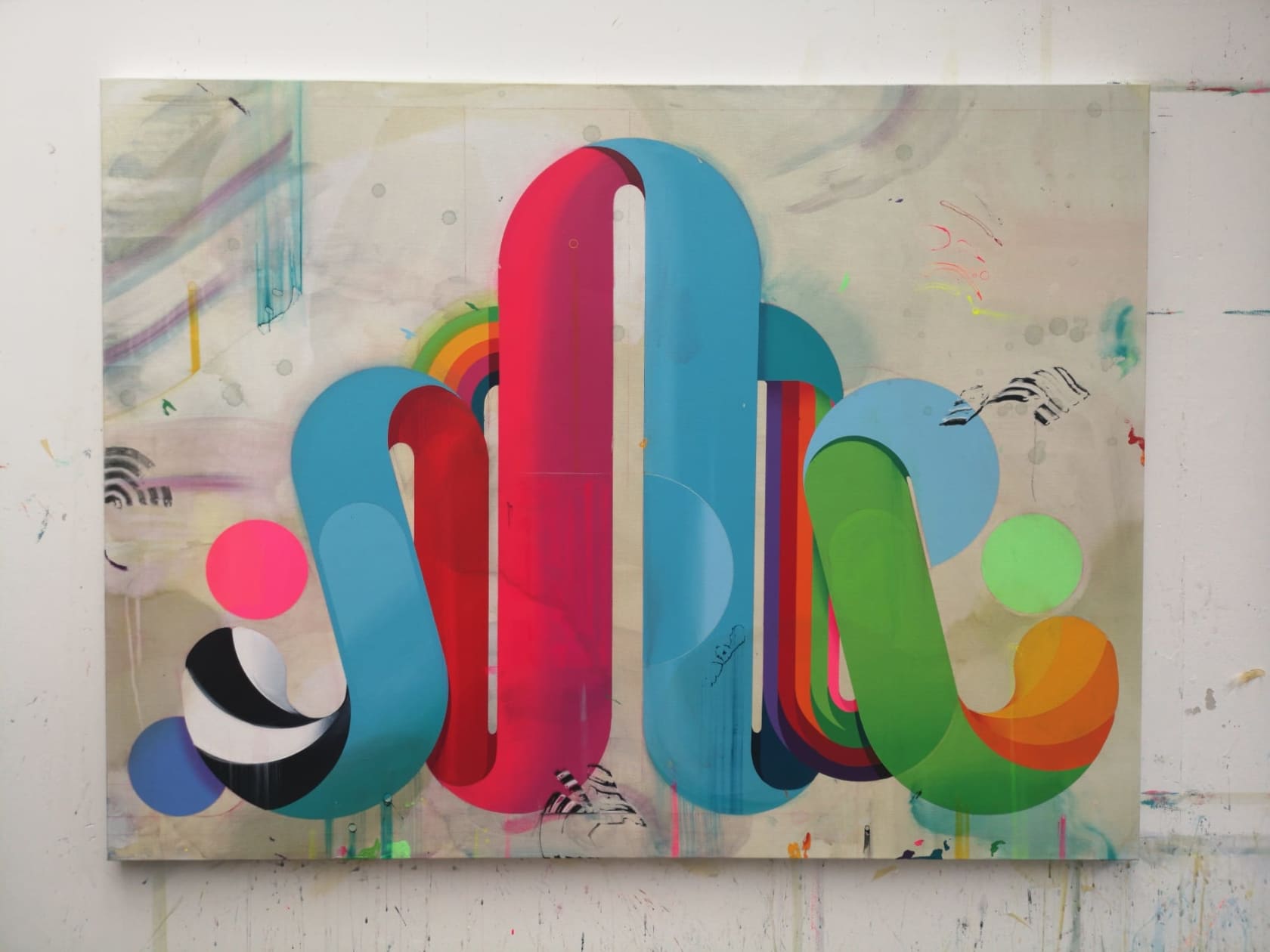 Nick Grindrod Slide Acrylics on canvas