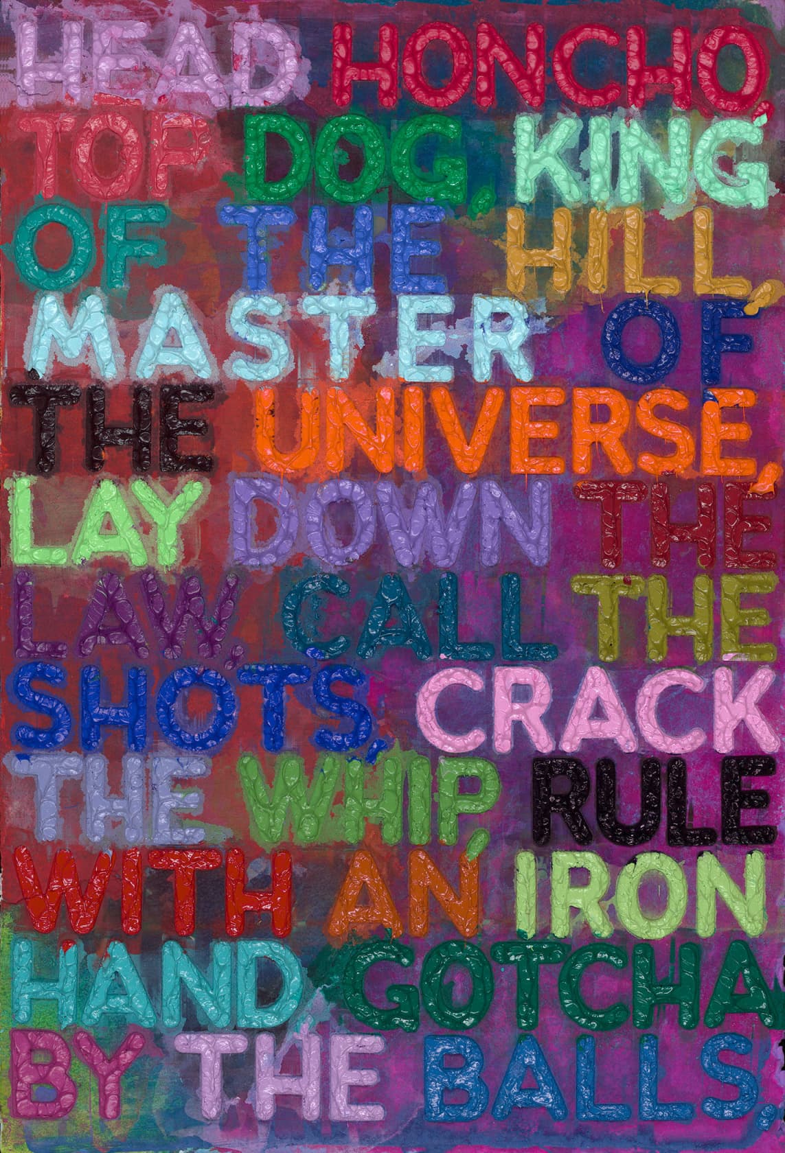 Mel Bochner, Head Honcho, 2019