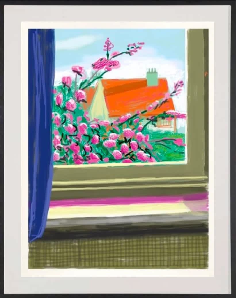 David Hockney, iPad Drawing my Window - Untitled 'No. 778', 17th April 2011 Do remember they can't cancel the spring,...