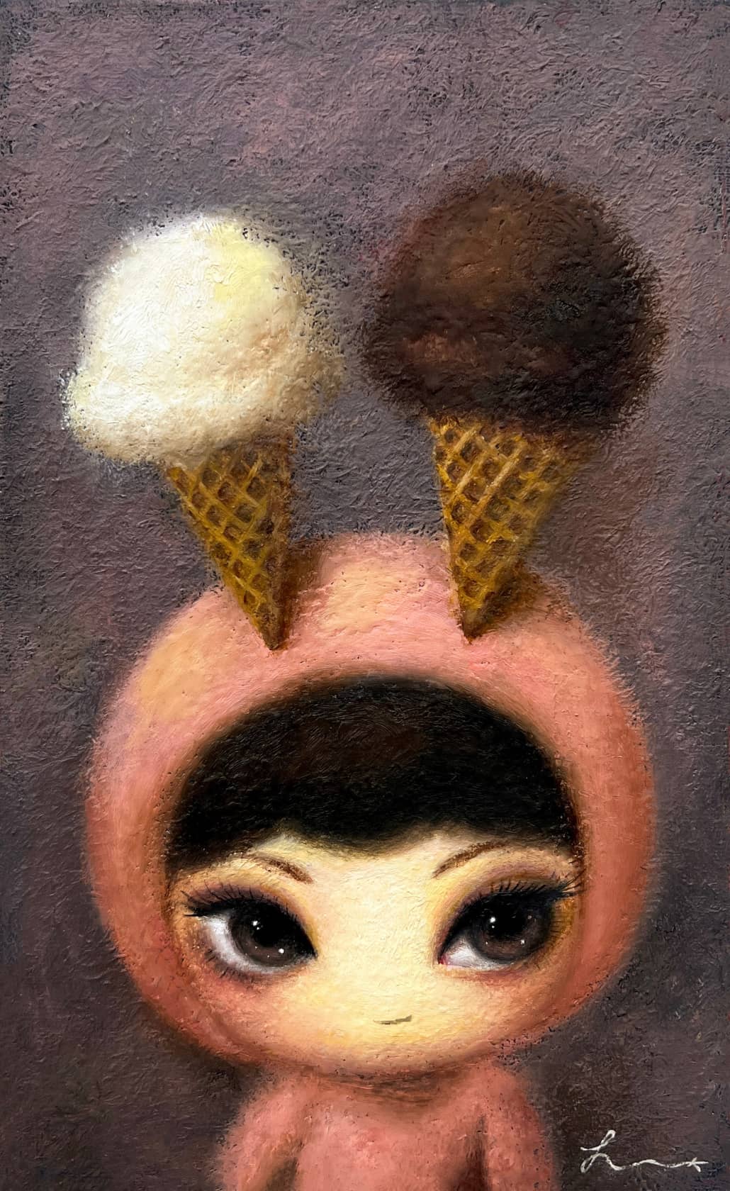 Hana ICE CREAM GIRL Oil on Canvas
