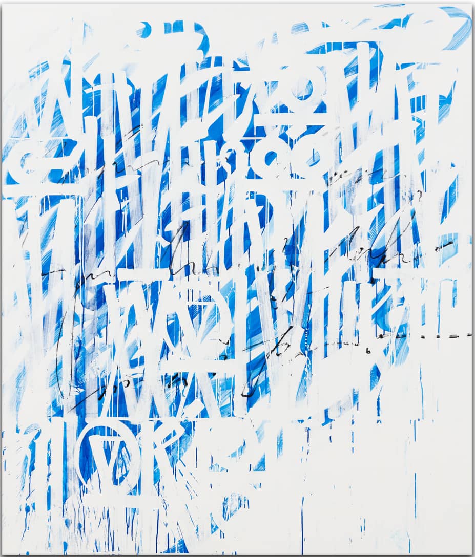 Retna When You See Me Walk Into a Room Mark Acrylics on Canvas