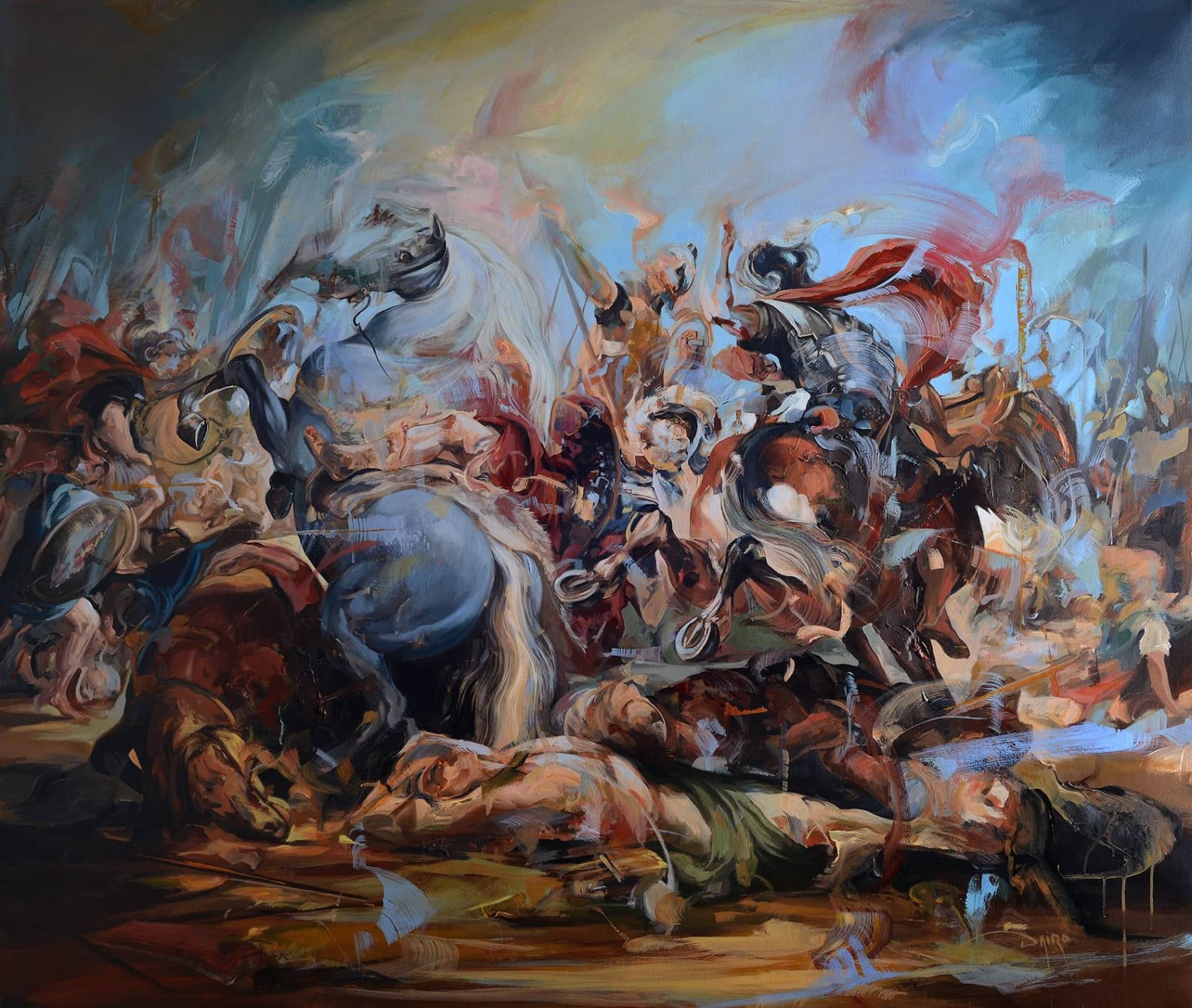 Dairo Vargas, Morte di Decio Mure - After Rubens, 2025