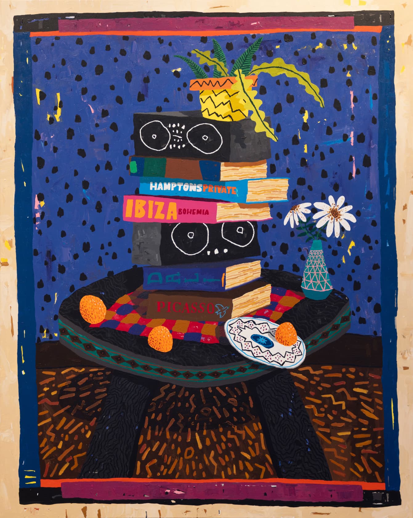 Cooper I'm Stacked Acrylic on Linen Canvas