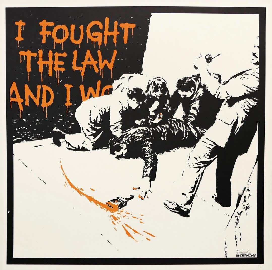 Banksy I Fought The Law Screenprint (signed)
