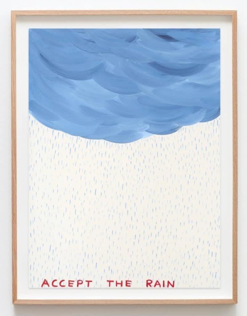 David Shrigley Accept The Rain Acrylic on Paper