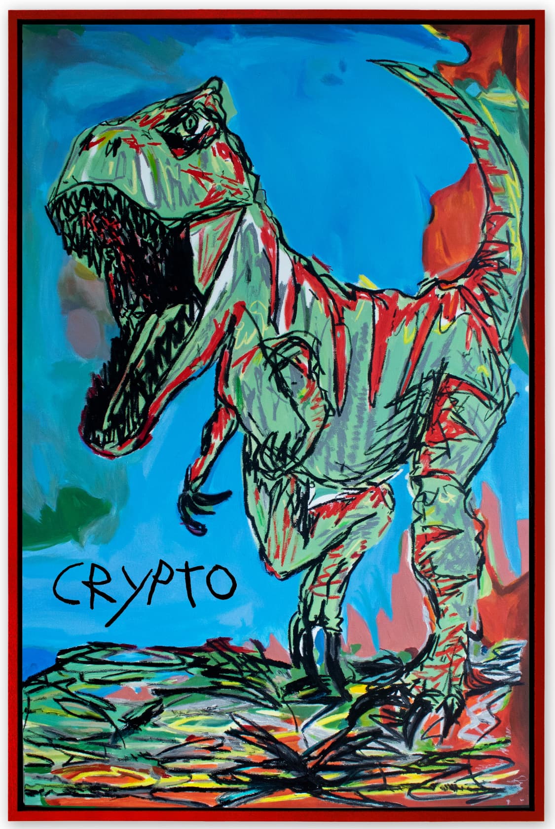 The Connor Brothers Crypto Acrylic and oil stick on canvas