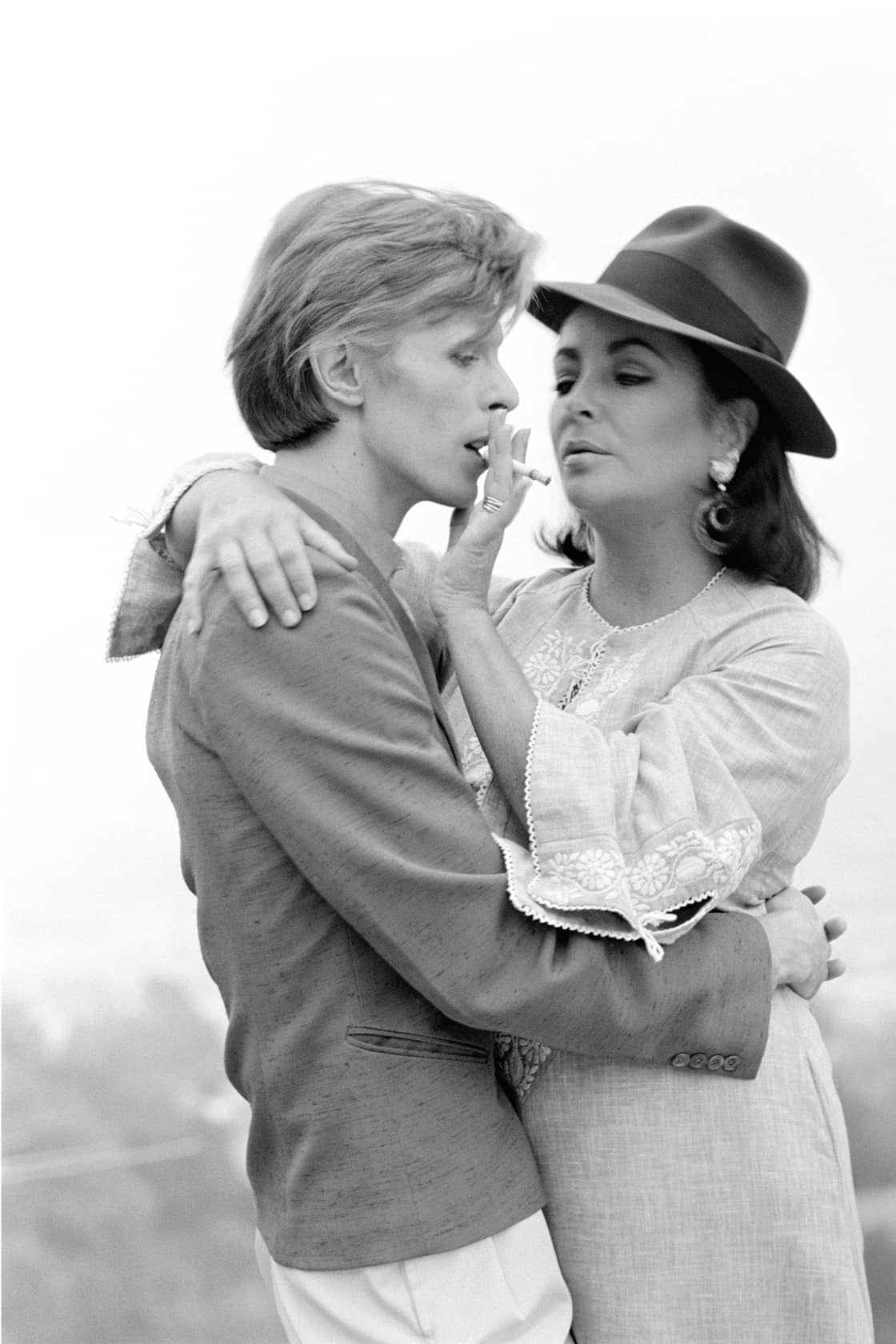 Terry O'Neill, David Bowie with Elizabeth Taylor, Beverly Hills , 1975