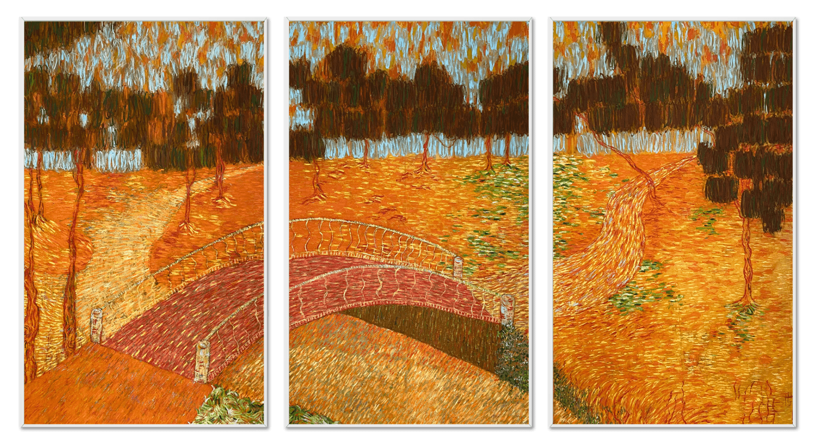 Touils, The Old Bridge in the Autumn Forest, 2023