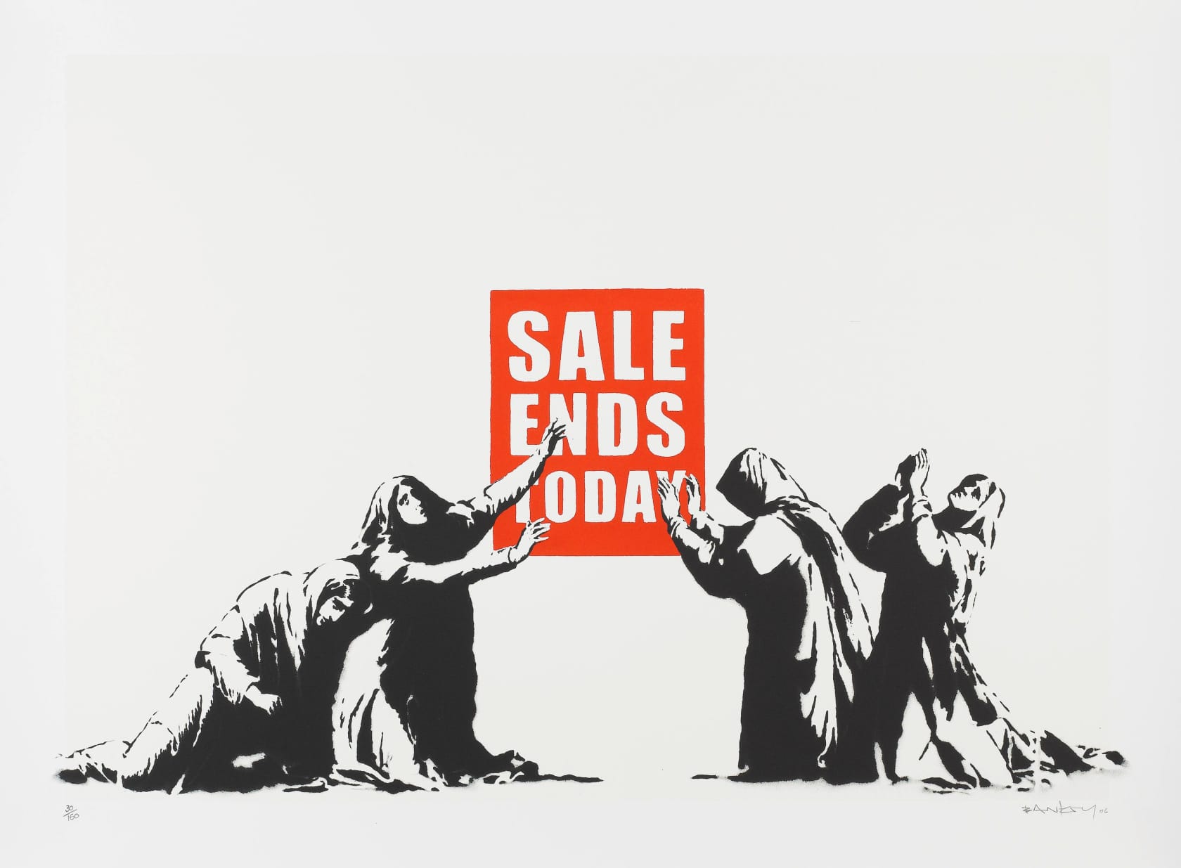 Banksy, Sale Ends V2 (Signed), 2017