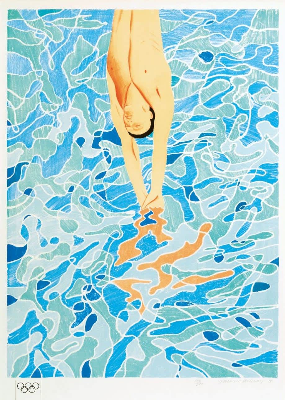 David Hockney Olympic Pool Lithograph