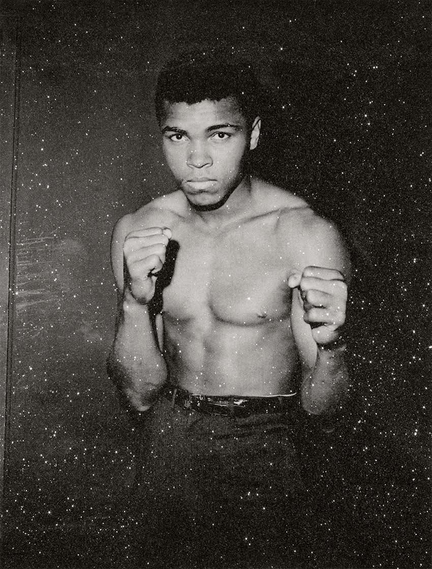 Russell Young, Muhammad Ali (Revolver White), 2019