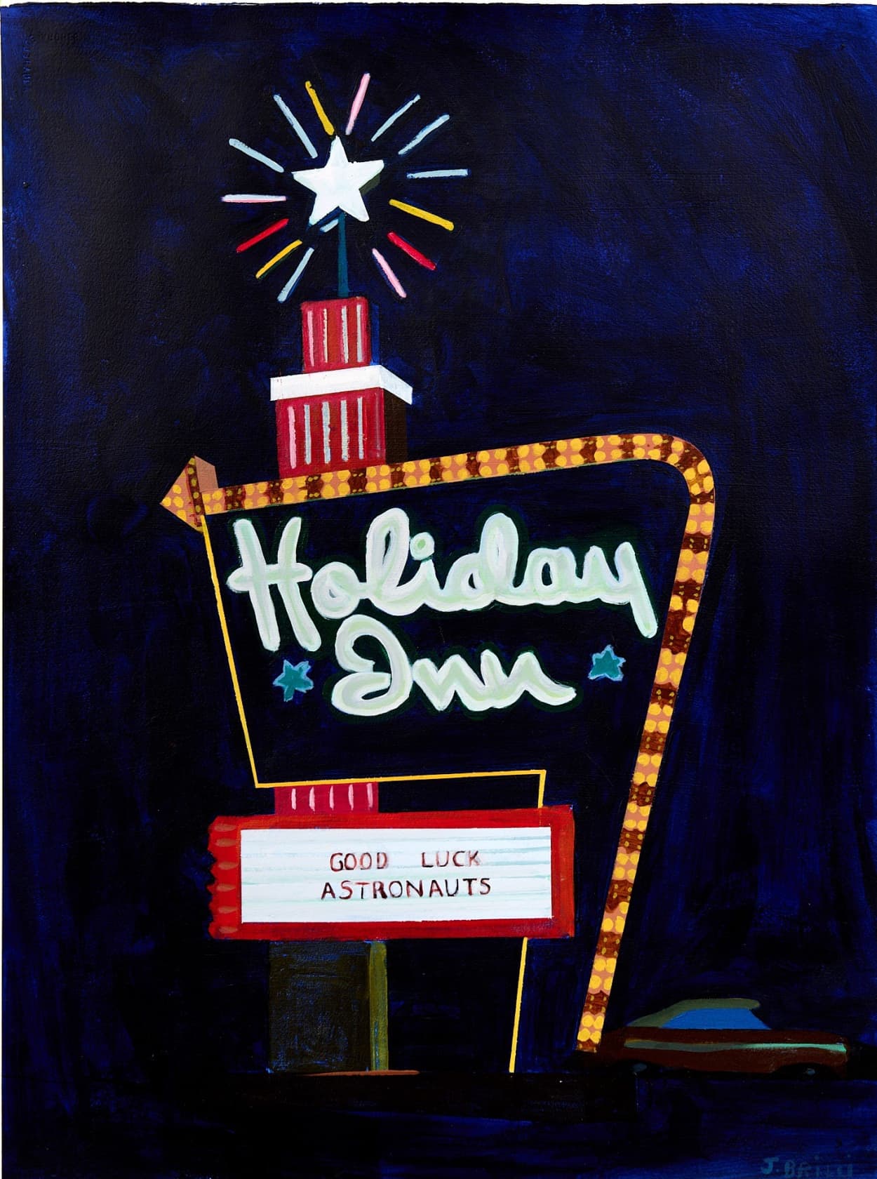 Jessica Brilli, Holiday Inn at Night - Study, 2024