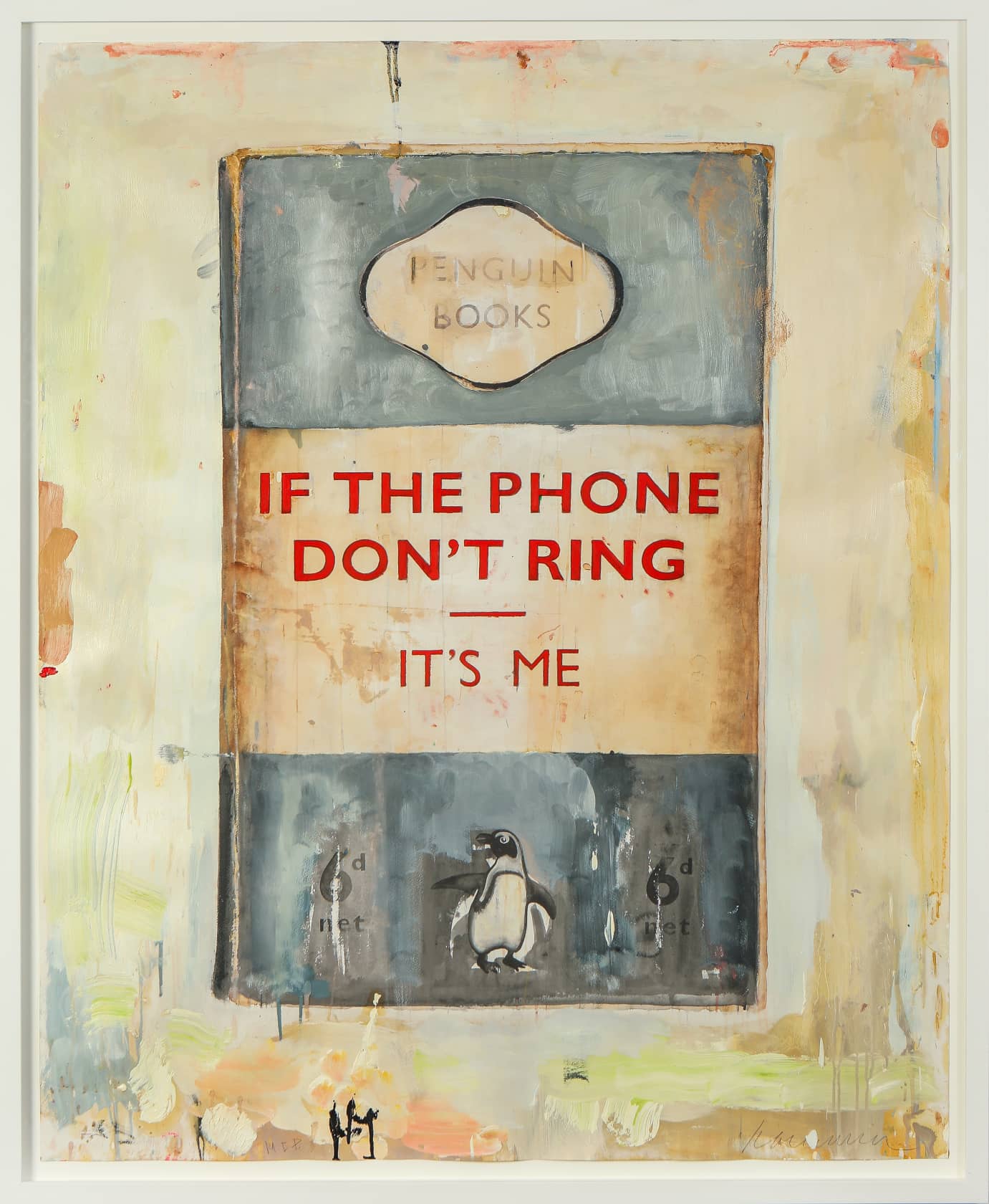 Harland Miller, If The Phone Don't Ring It's Me (Grey), 2020