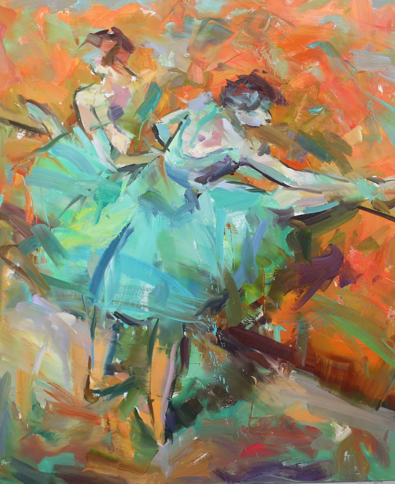 Paul Wright, Dancers at The Barre (After Degas), 2017