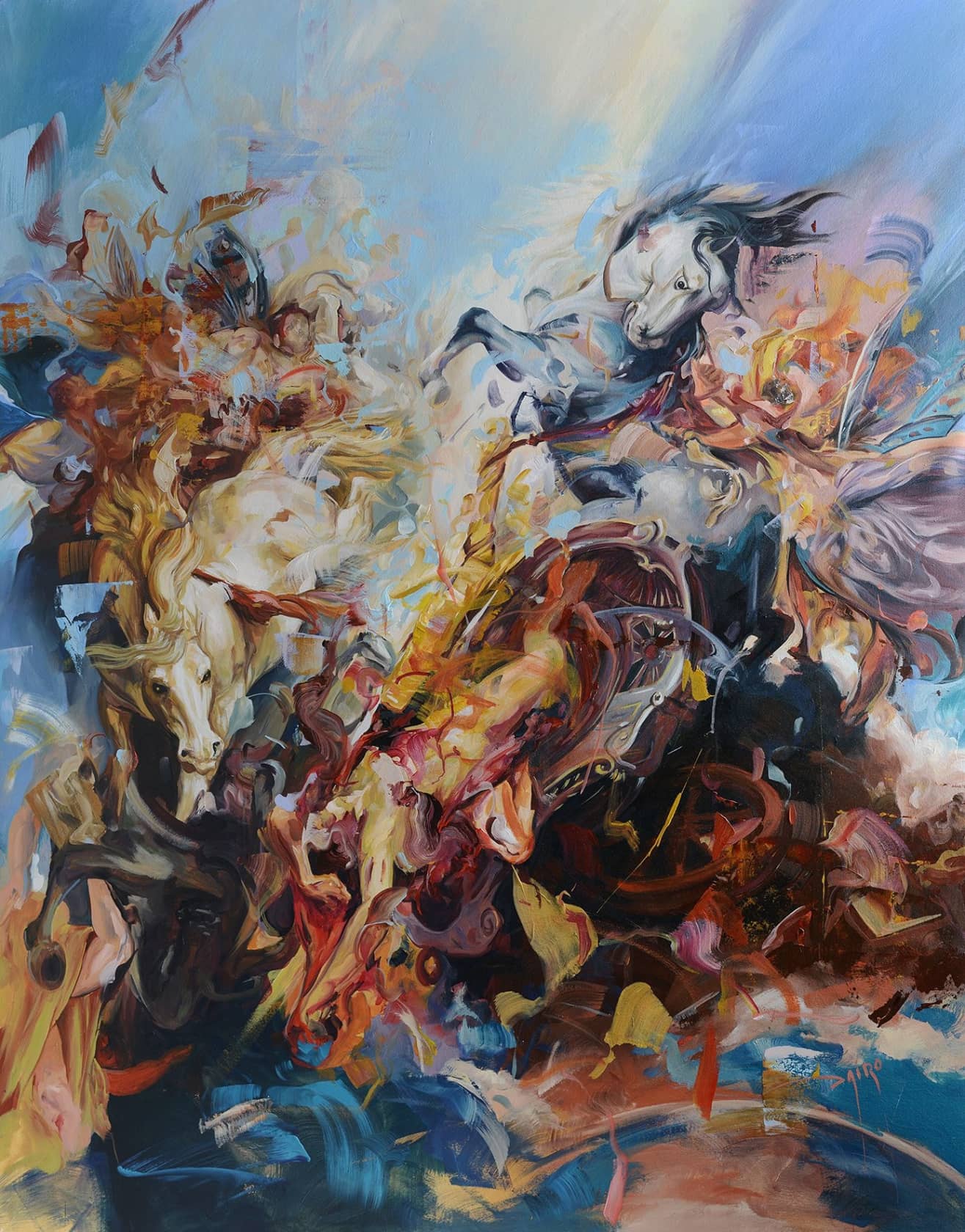 Dairo Vargas, The Fall of Phaeton - After Rubens, 2025