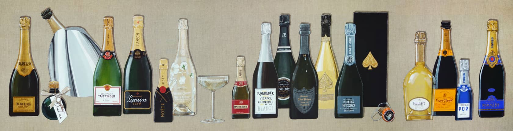 Sooyoung Chung Full of Choice - Champagne Acrylic on linen