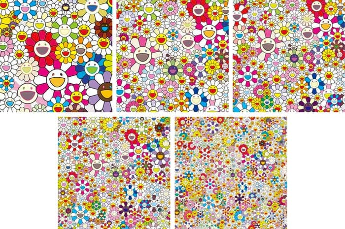 Takashi Murakami Flowers Blooming in This World and the Land of Nirvana (1 - 5) 5 x offset lithograph