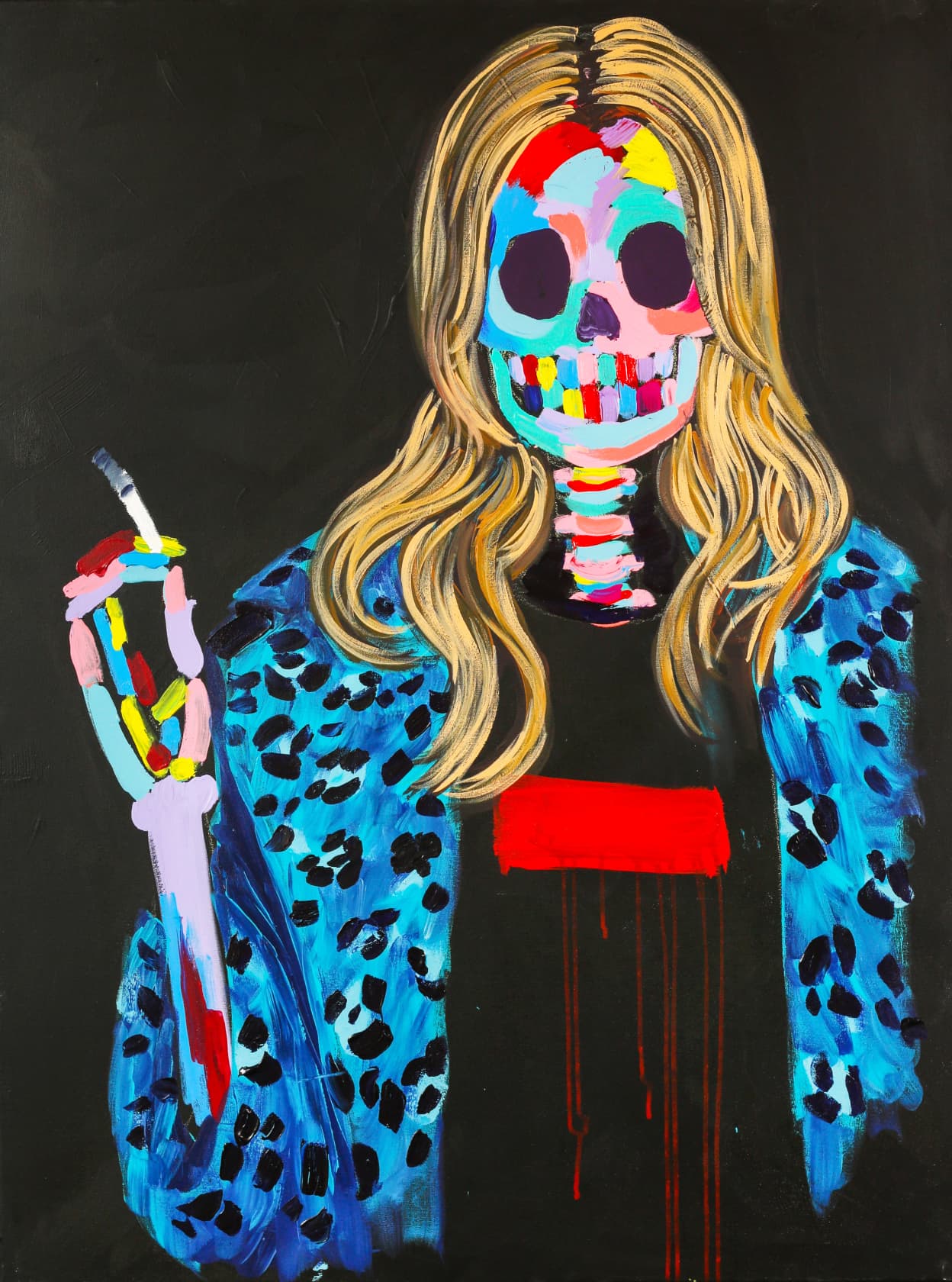 Bradley Theodore, Kate Moss Blue Leopard, 2016/17