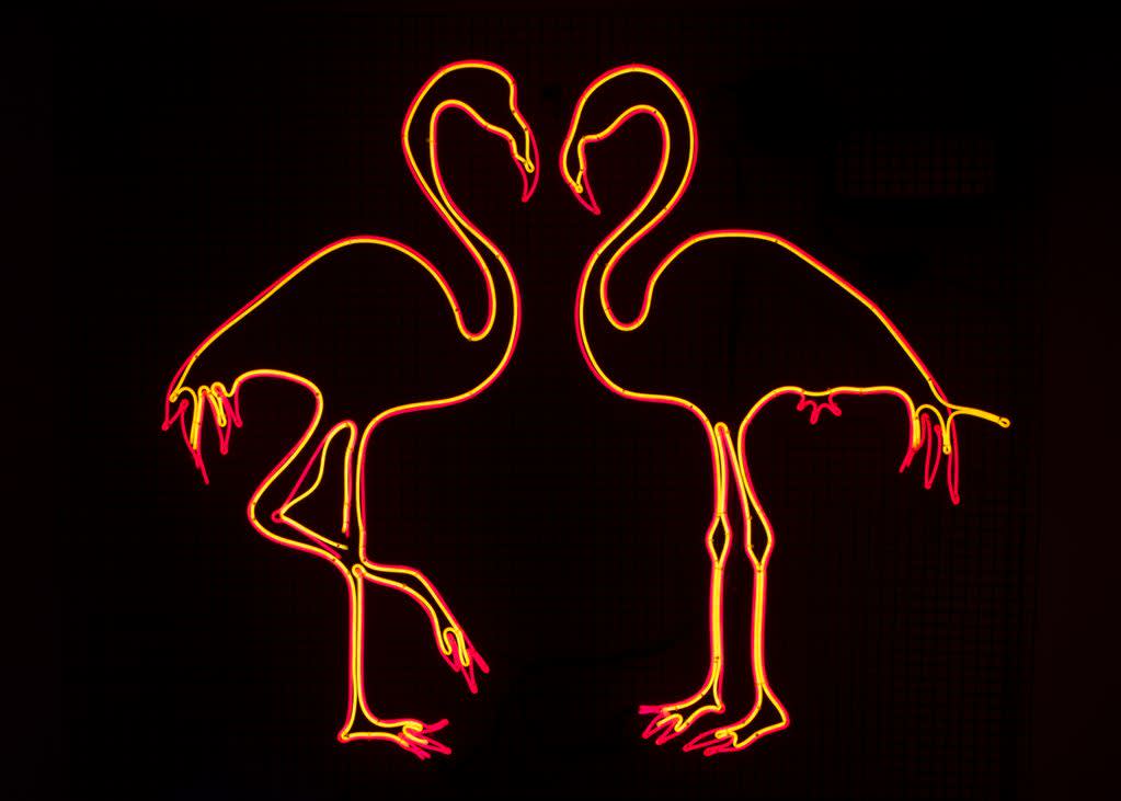 Chila Burman Flamingo Zing Neon Sculpture