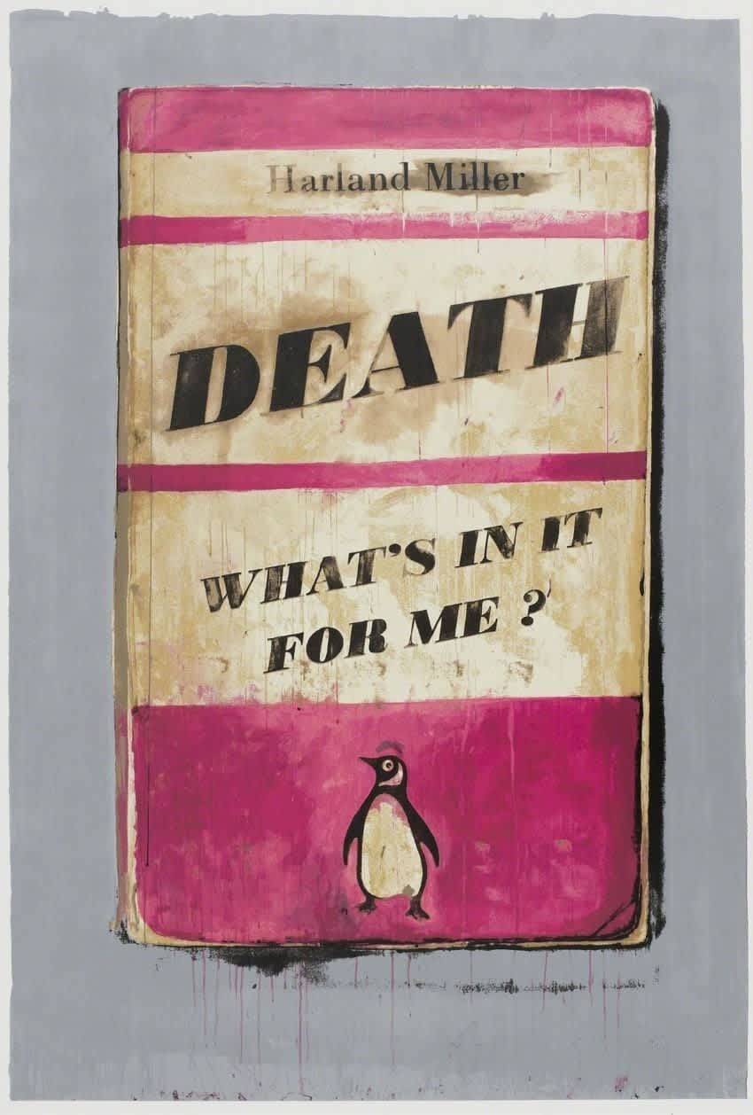 Harland Miller, Death, What’s in it for Me?, 2011