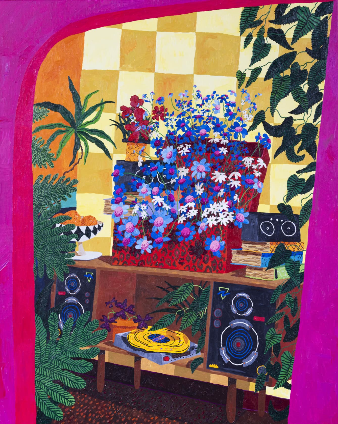 Cooper Peaches Acrylic on Linen