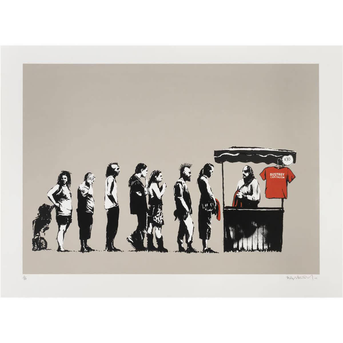 Banksy Festival, Destroy Capitalism (Signed) Screenprint (Signed)