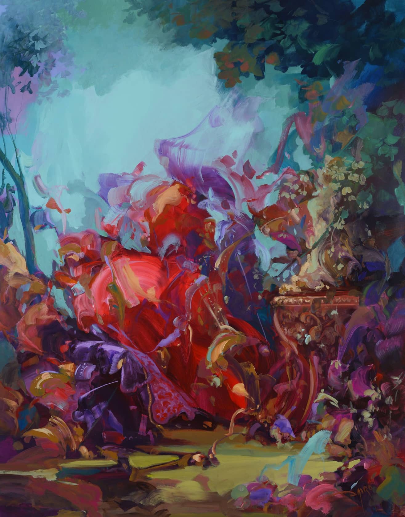 Dairo Vargas, Vestige in Vermilion, 2025