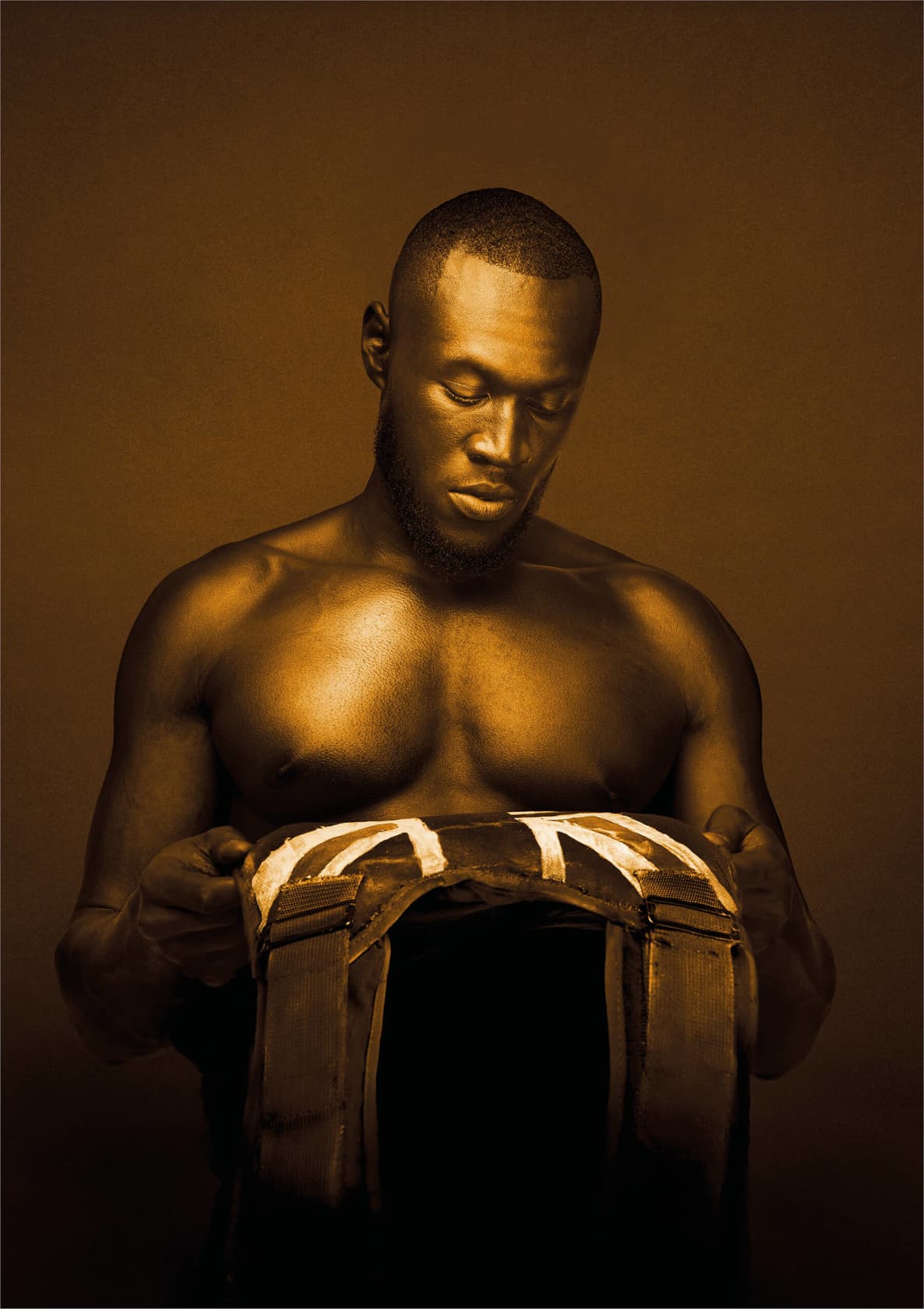 MARK MATTOCK & STORMZY Stormzy 2 colour screenprint onto Fenner Matt Gold Board