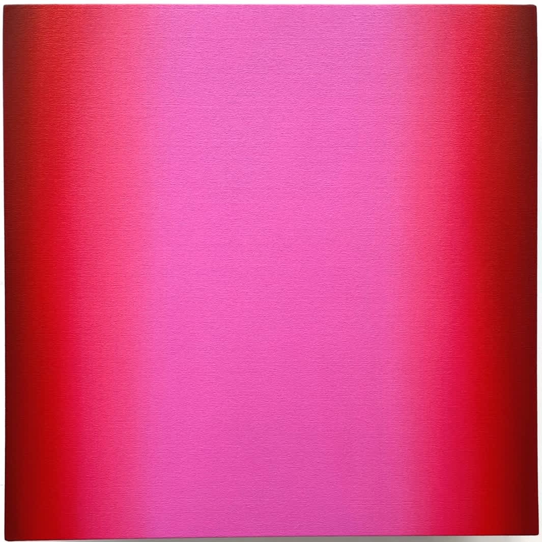 Ruth Pastine Red Magenta, Rise Series Oil on canvas on bevelled panel