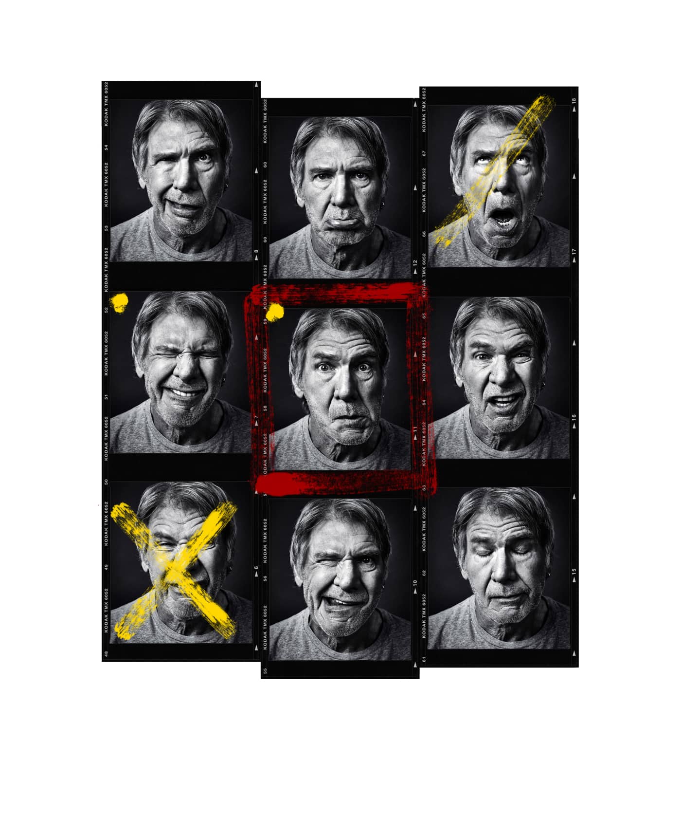 Andy Gotts Harrison Ford Contact Sheet Fine Art Giclée Archival Print
