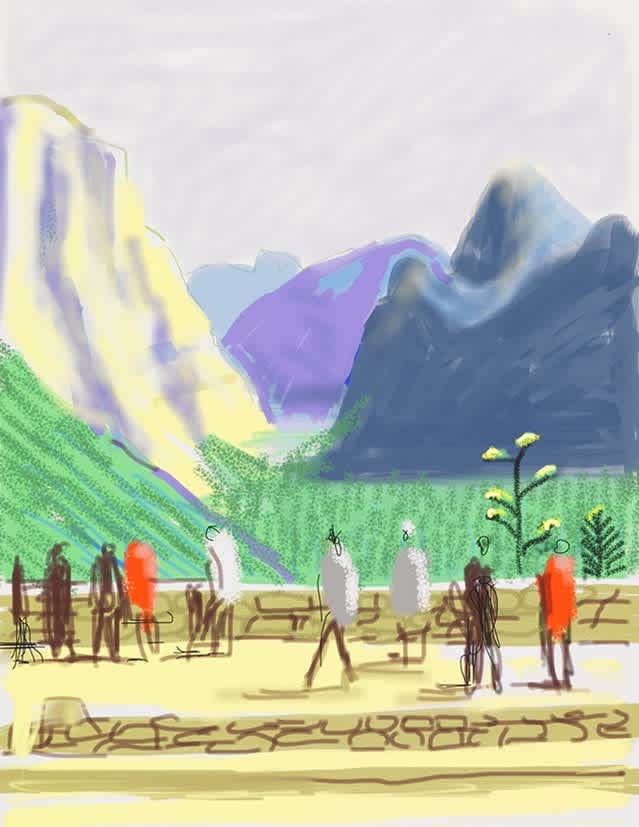 David Hockney Untitled No. 15 from 'The Yosemite Suite' iPad drawing in colours, printed on wove paper, with full margins