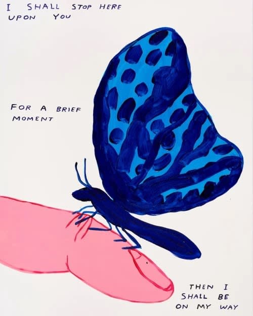 David Shrigley, Untitled (Butterfly), 2022