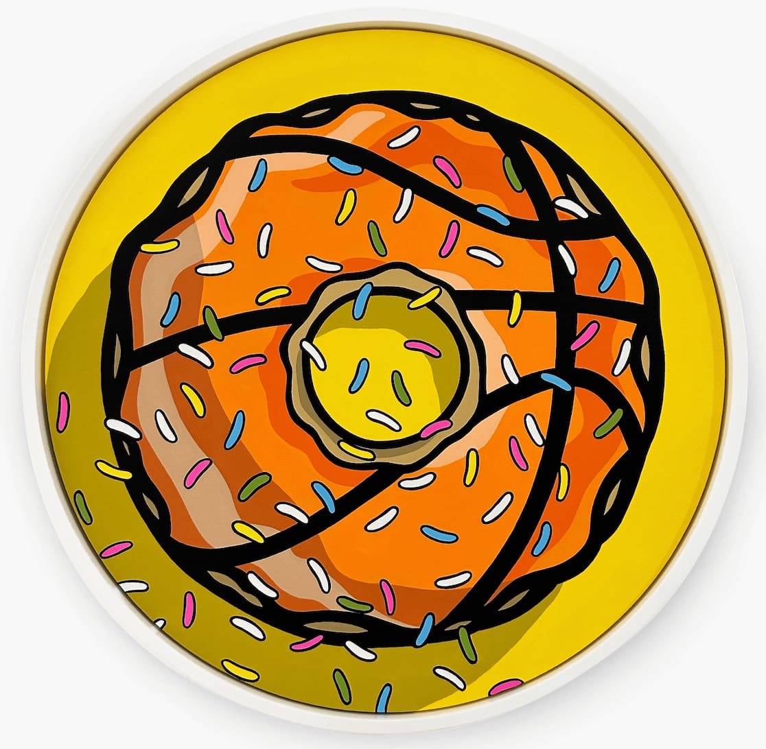 Jerkface Basketball Yellow Acrylic on canvas
