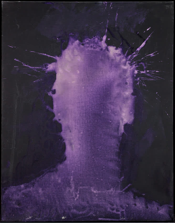 Richard Hambleton, Shadow Head with Purple Background